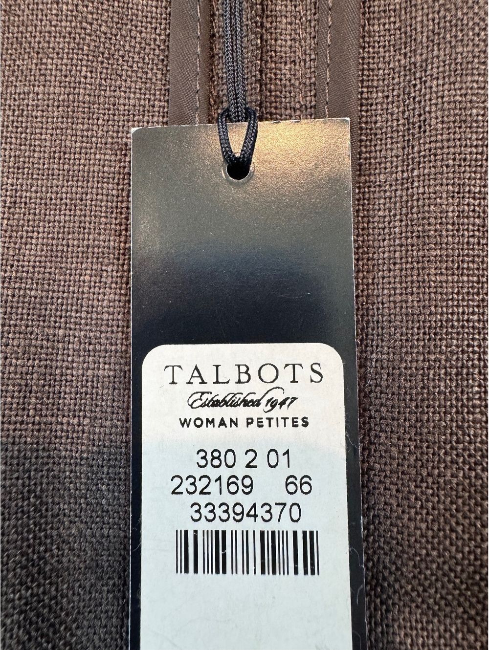 Talbots 100% Pure Irish Linen Jacket Chocolate Brown Small Petite NWT - Picture 5 of 9